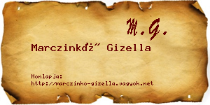 Marczinkó Gizella névjegykártya