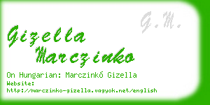 gizella marczinko business card